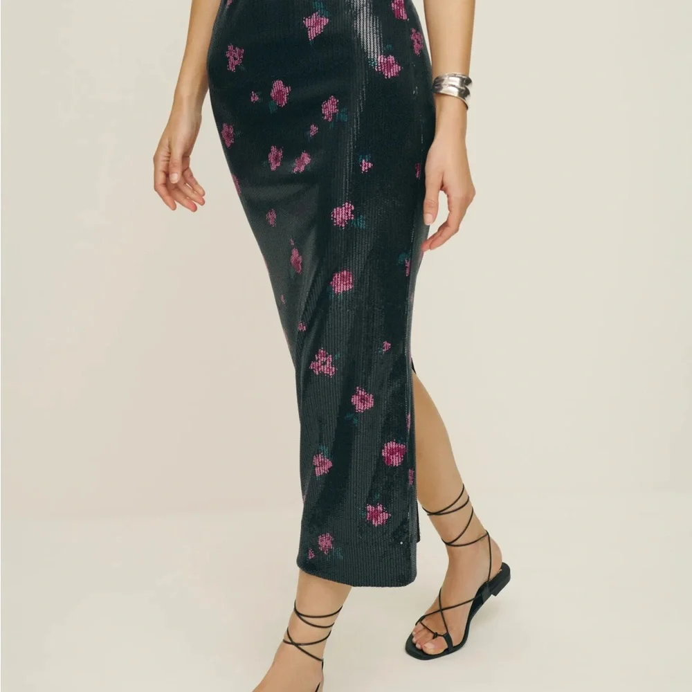 Reformation Maria Knit Sequin Skirt Size Medium NWT